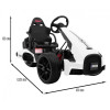 Gokart na akumulator Bolid XR-1 dla dzieci Biały + Regulowana kierownica + Profilowane siedzenie