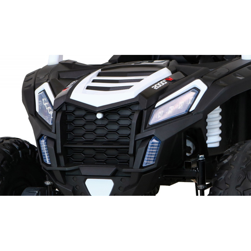 Buggy ATV Racing dla 2 dzieci Biały + Napęd 4x4 + Pilot + Wolny Start + MP3 LED