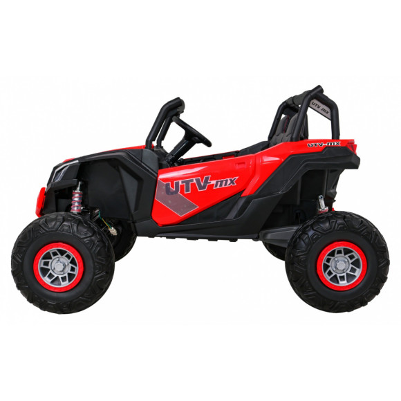 Buggy UTV-MX na akumulator dla dzieci Czerwony + Napęd 4x4 + Pilot + Audio LED + Schowek + EVA + Wolny Start Buggy UTV-MX na akumulator dla dzieci Czerwony + Napęd 4x4 + Pilot + Audio LED + Schowek + EVA + Wolny Start