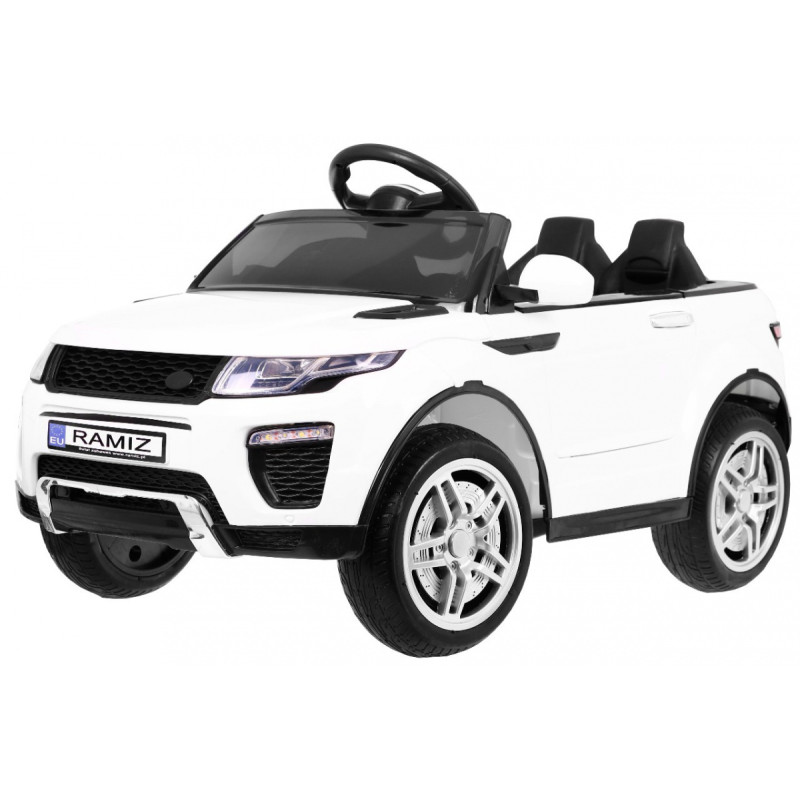 Autko Rapid Racer elektryczne dla dzieci Biały + Pilot + Wolny Start + EVA + MP3 LED