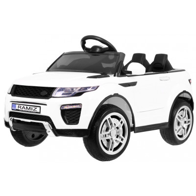 Autko Rapid Racer elektryczne dla dzieci Biały + Pilot + Wolny Start + EVA + MP3 LED
