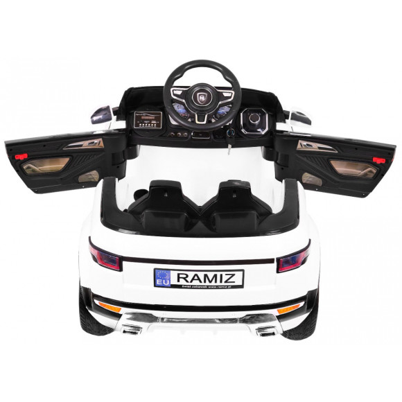 Autko Rapid Racer elektryczne dla dzieci Biały + Pilot + Wolny Start + EVA + MP3 LED