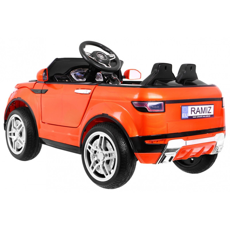 Autko Rapid Racer elektryczne dla dzieci Pomarańczowy + Pilot + Wolny Start + EVA + MP3 LED