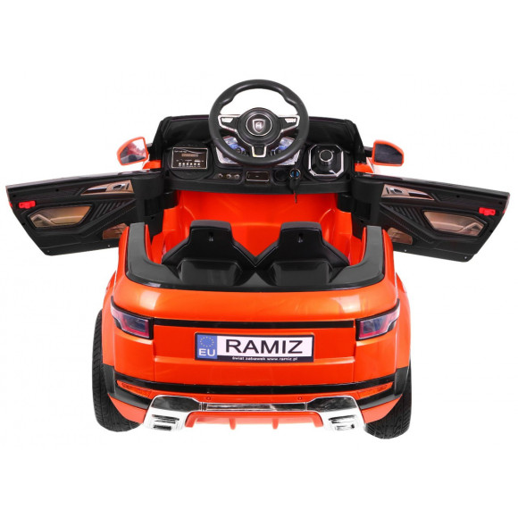 Autko Rapid Racer elektryczne dla dzieci Pomarańczowy + Pilot + Wolny Start + EVA + MP3 LED