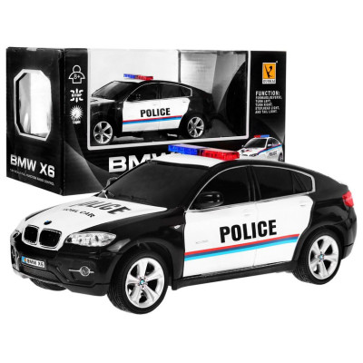 Radiowóz BMW x6 dla dzieci 8+ Zdalnie sterowana policja 1:24 Światła kogut