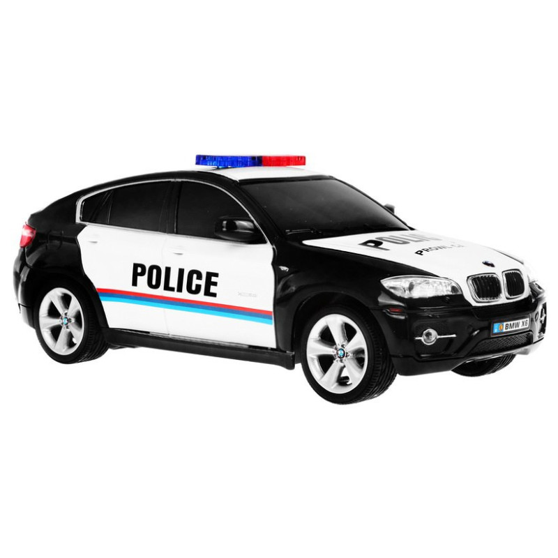 Radiowóz BMW x6 dla dzieci 8+ Zdalnie sterowana policja 1:24 Światła kogut