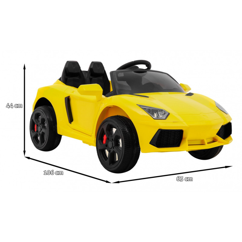 Autko Future na akumulator dla dzieci Żółty + Pilot + Wolny Start + MP3 USB + LED