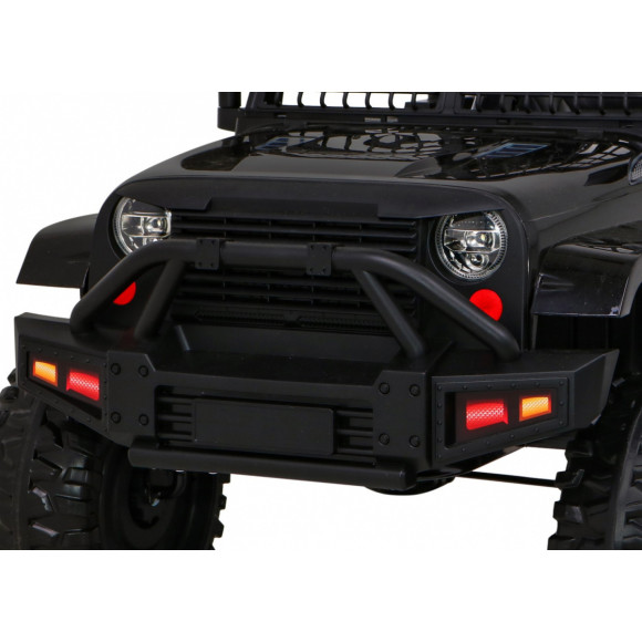 Autko Jeep Dark Night na akumulator dla dzieci Czarny + Wolny Start + EVA + Audio LED