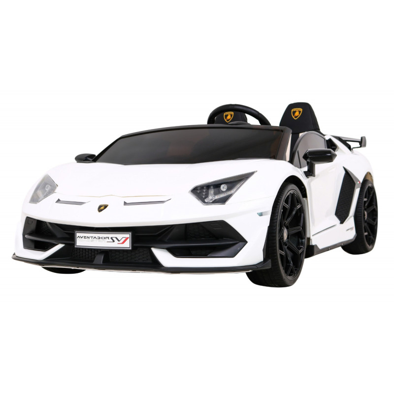 Lamborghini SVJ DRIFT dla 2 dzieci Biały + Funkcja driftu + Pilot + MP3 LED + Wolny Start