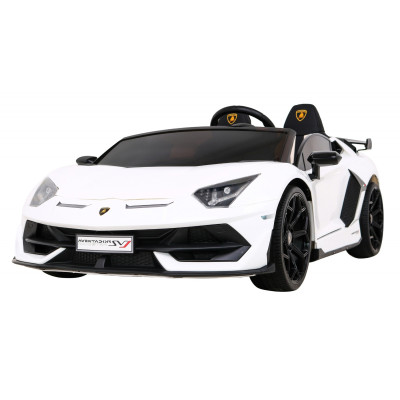 Lamborghini SVJ DRIFT dla 2 dzieci Biały + Funkcja driftu + Pilot + MP3 LED + Wolny Start