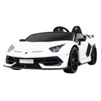 Lamborghini SVJ DRIFT dla 2 dzieci Biały + Funkcja driftu + Pilot + MP3 LED + Wolny Start