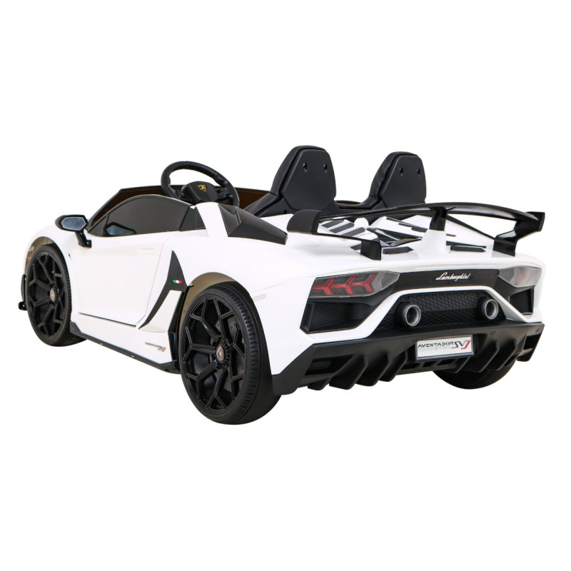 Lamborghini SVJ DRIFT dla 2 dzieci Biały + Funkcja driftu + Pilot + MP3 LED + Wolny Start