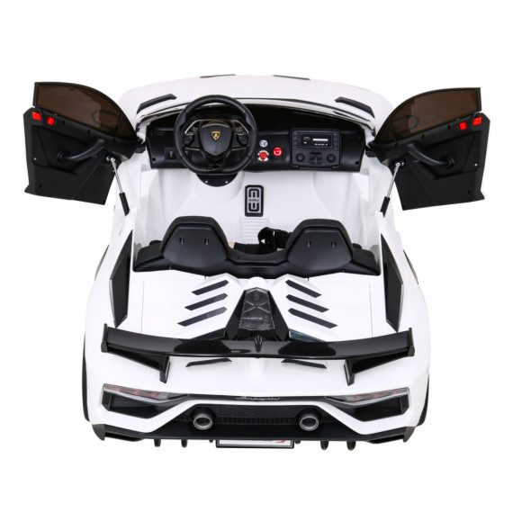Lamborghini SVJ DRIFT dla 2 dzieci Biały + Funkcja driftu + Pilot + MP3 LED + Wolny Start