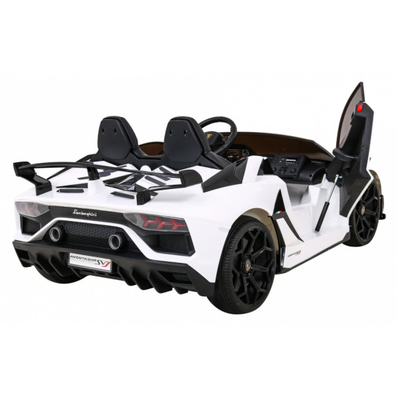 Lamborghini SVJ DRIFT dla 2 dzieci Biały + Funkcja driftu + Pilot + MP3 LED + Wolny Start