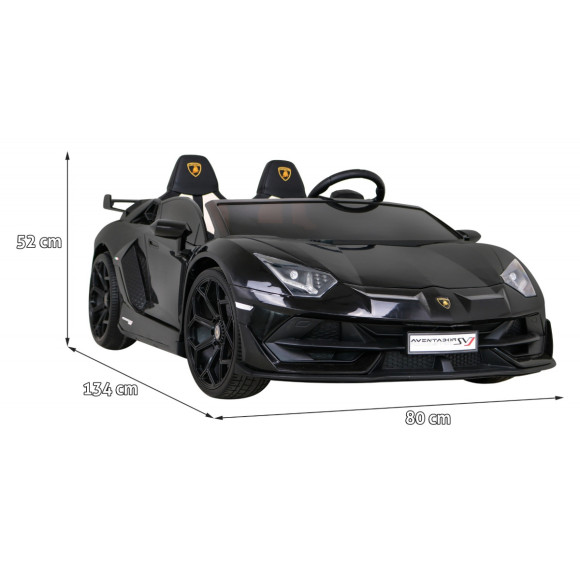 Lamborghini SVJ DRIFT dla 2 dzieci Czarny + Funkcja driftu + Pilot + MP3 LED + Wolny Start