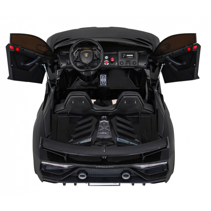 Lamborghini SVJ DRIFT dla 2 dzieci Czarny + Funkcja driftu + Pilot + MP3 LED + Wolny Start