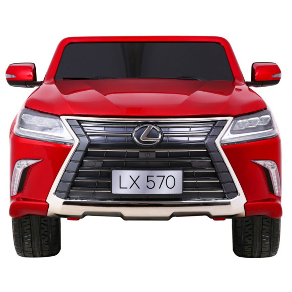 Lexus LX570 Lakierowane Autko dla 2 dzieci Czerwony + Pilot + Koła EVA + Radio MP3 LED