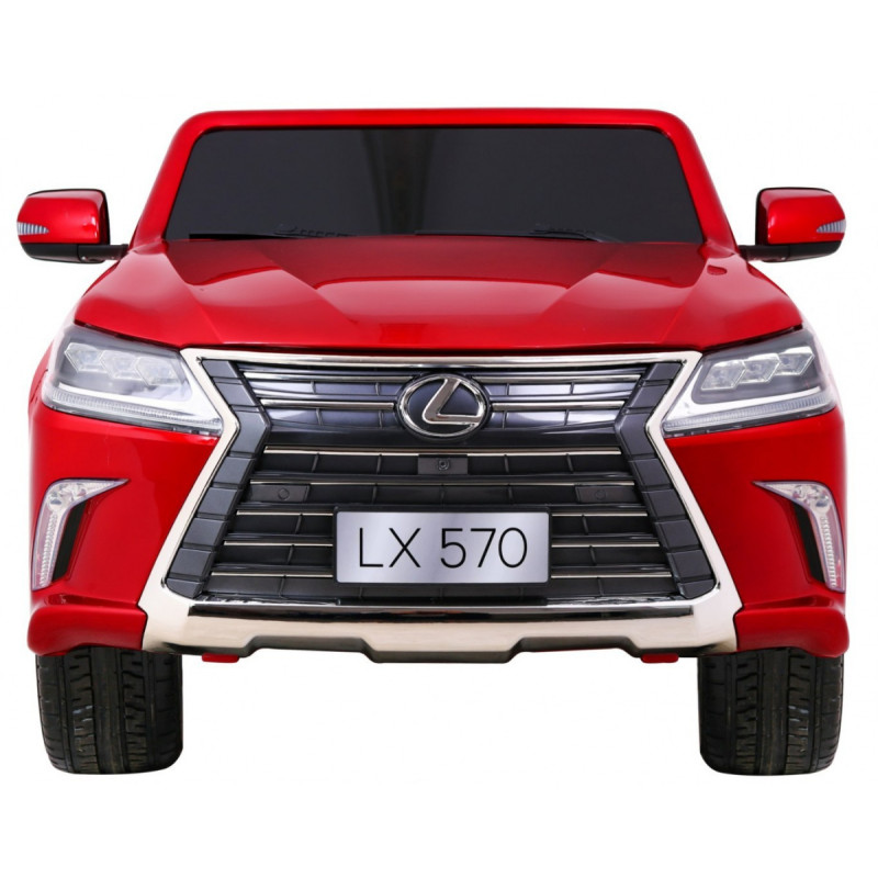 Lexus LX570 Lakierowane Autko dla 2 dzieci Czerwony + Pilot + Koła EVA + Radio MP3 LED