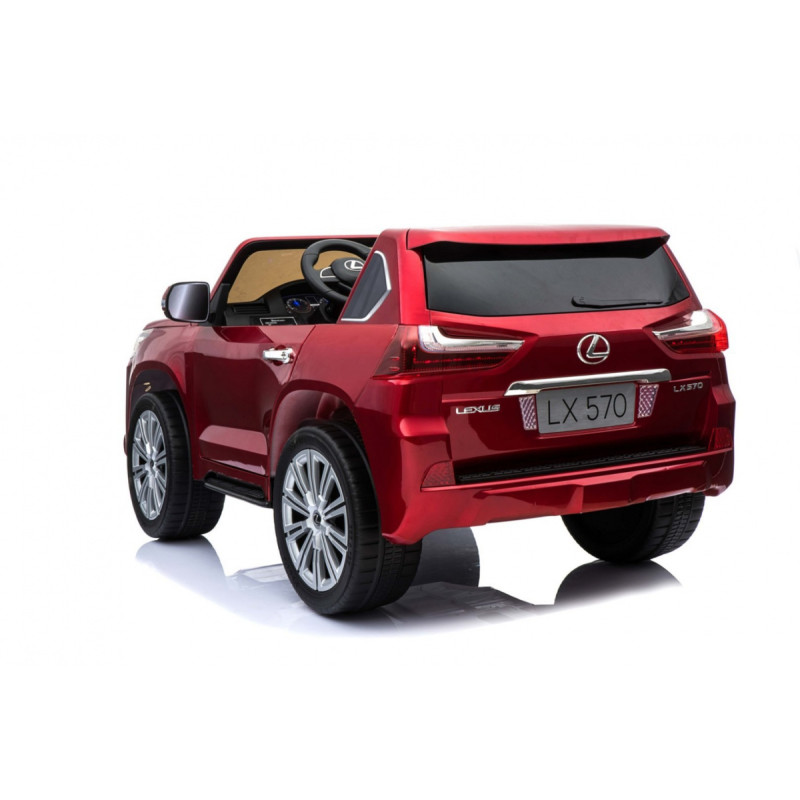 Lexus LX570 Lakierowane Autko dla 2 dzieci Czerwony + Pilot + Koła EVA + Radio MP3 LED
