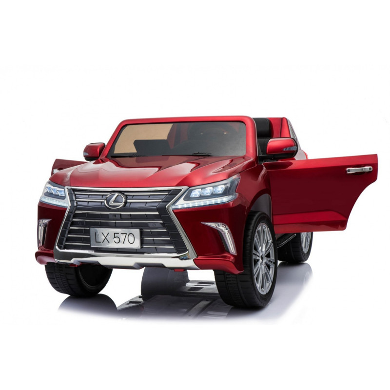Lexus LX570 Lakierowane Autko dla 2 dzieci Czerwony + Pilot + Koła EVA + Radio MP3 LED