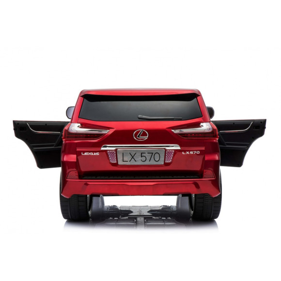 Lexus LX570 Lakierowane Autko dla 2 dzieci Czerwony + Pilot + Koła EVA + Radio MP3 LED