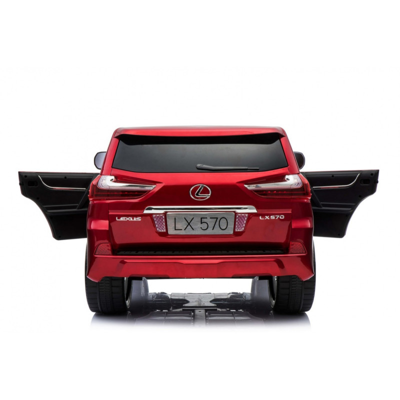 Lexus LX570 Lakierowane Autko dla 2 dzieci Czerwony + Pilot + Koła EVA + Radio MP3 LED