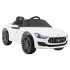 Maserati Ghibli na akumulator dla dzieci Biały + Pilot + Wolny Start + EVA + MP3 USB + LED