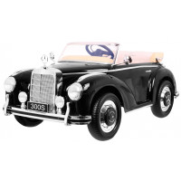 Mercedes Benz 300S Retro dla dzieci Lakier Czarny + Pilot + EVA + Wolny Start + LED MP3