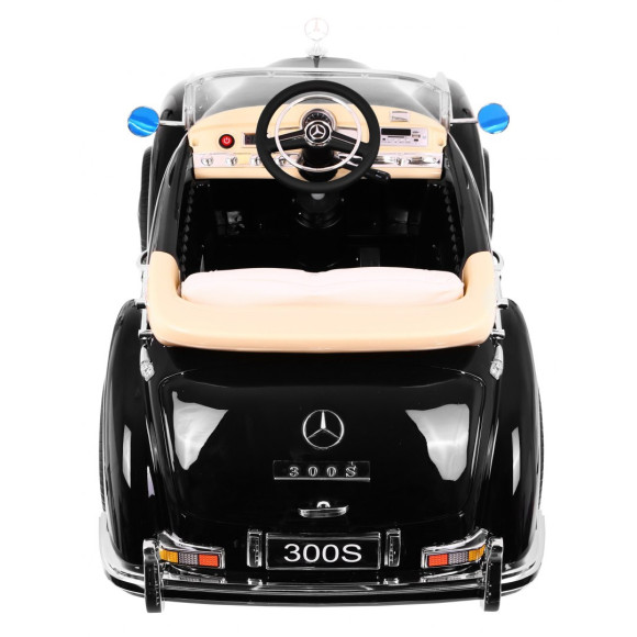 Mercedes Benz 300S Retro dla dzieci Lakier Czarny + Pilot + EVA + Wolny Start + LED MP3