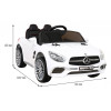 Mercedes Benz AMG SL65 S elektryczny dla dzieci Biały + Pilot + Audio LED + Ekoskóra + EVA + Wolny Start