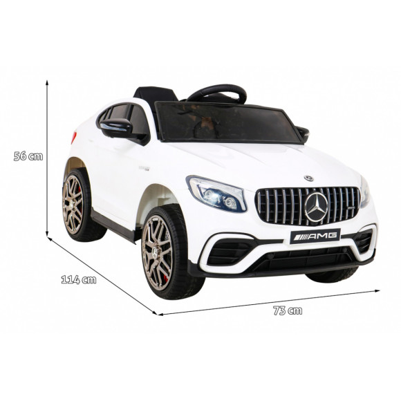 Mercedes Benz GLC63S dla dzieci Biały + Pilot + Napęd 4x4 + MP3 LED + EVA + Wolny Start