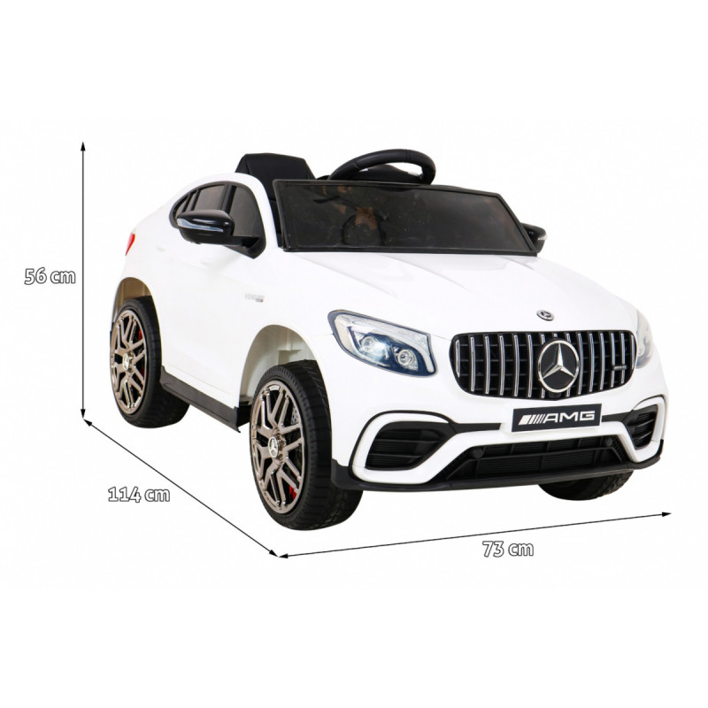 Mercedes Benz GLC63S dla dzieci Biały + Pilot + Napęd 4x4 + MP3 LED + EVA + Wolny Start
