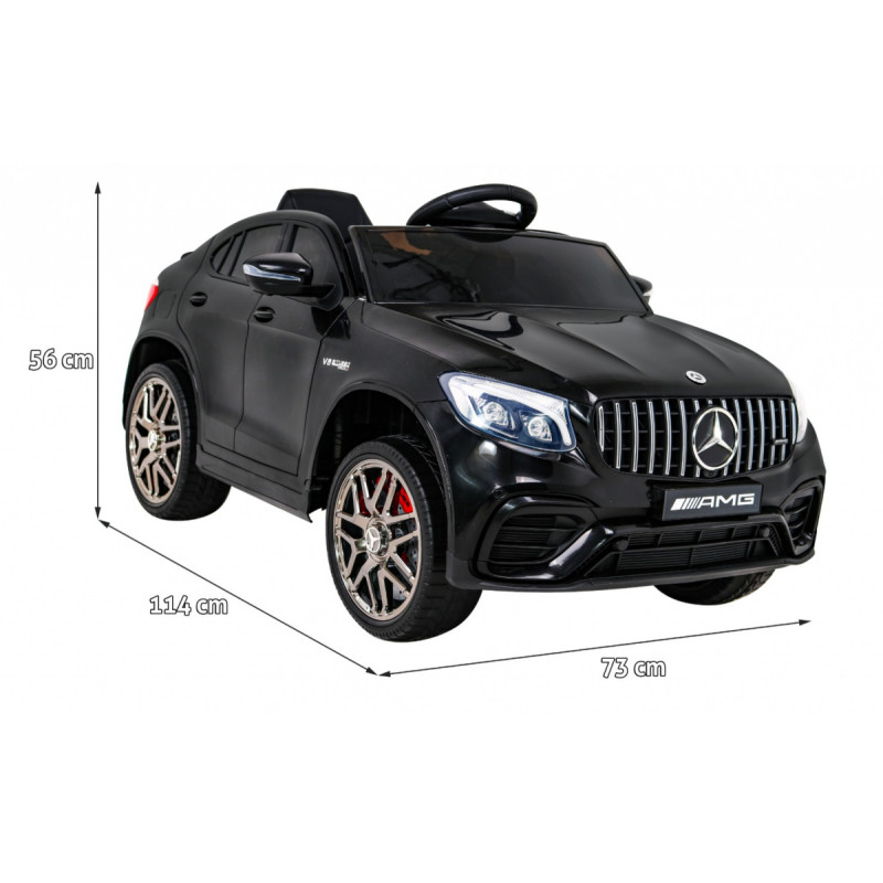 Mercedes Benz GLC63S dla dzieci Czarny + Pilot + Napęd 4x4 + MP3 LED + EVA + Wolny Start