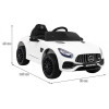 Mercedes Benz GT na akumulator dla dzieci Biały + Pilot + Wolny Start + MP3 LED