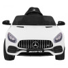 Mercedes Benz GT na akumulator dla dzieci Biały + Pilot + Wolny Start + MP3 LED
