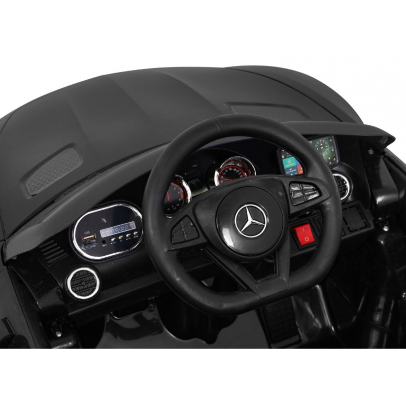 Mercedes Benz GT na akumulator dla dzieci Czarny + Pilot + Wolny Start + MP3 LED