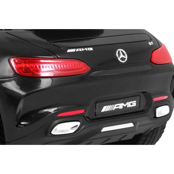 Mercedes Benz GT na akumulator dla dzieci Czarny + Pilot + Wolny Start + MP3 LED