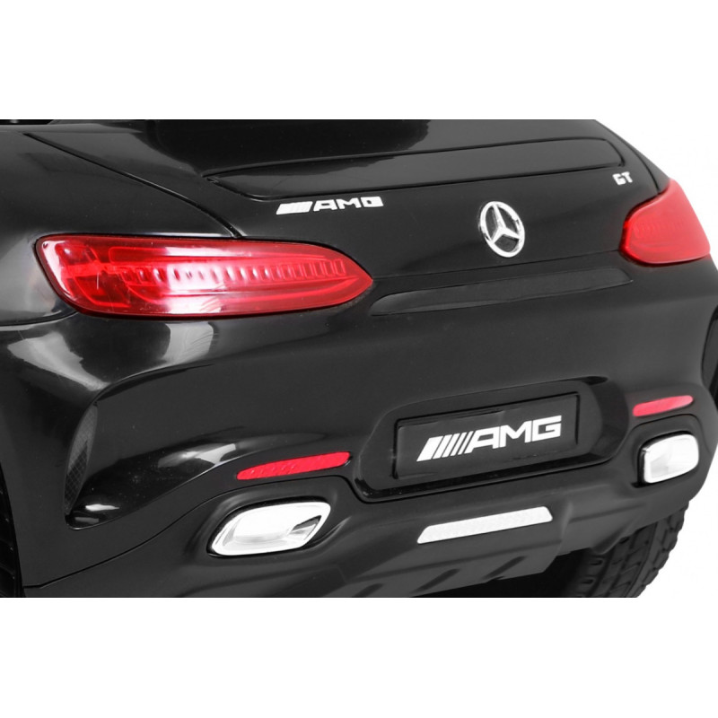Mercedes Benz GT na akumulator dla dzieci Czarny + Pilot + Wolny Start + MP3 LED