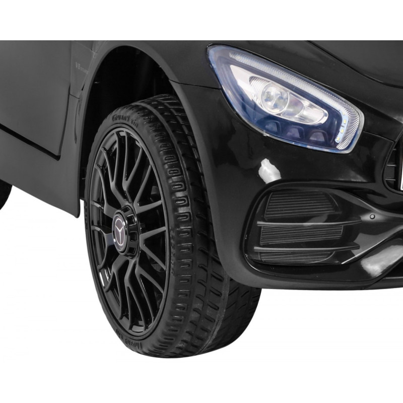 Mercedes Benz GT na akumulator dla dzieci Czarny + Pilot + Wolny Start + MP3 LED
