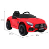 Mercedes Benz GT na akumulator dla dzieci Czerwony + Pilot + Wolny Start + MP3 LED