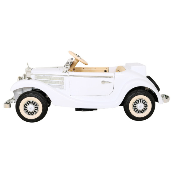 Mercedes Benz Retro 540A dla dzieci Biały + Tryb "Rodzica" + Pilot + Panel audio + LED