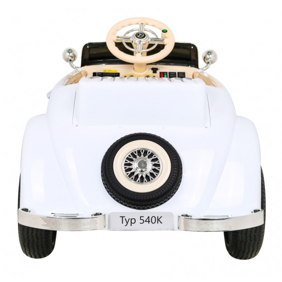 Mercedes Benz Retro 540A dla dzieci Biały + Tryb "Rodzica" + Pilot + Panel audio + LED