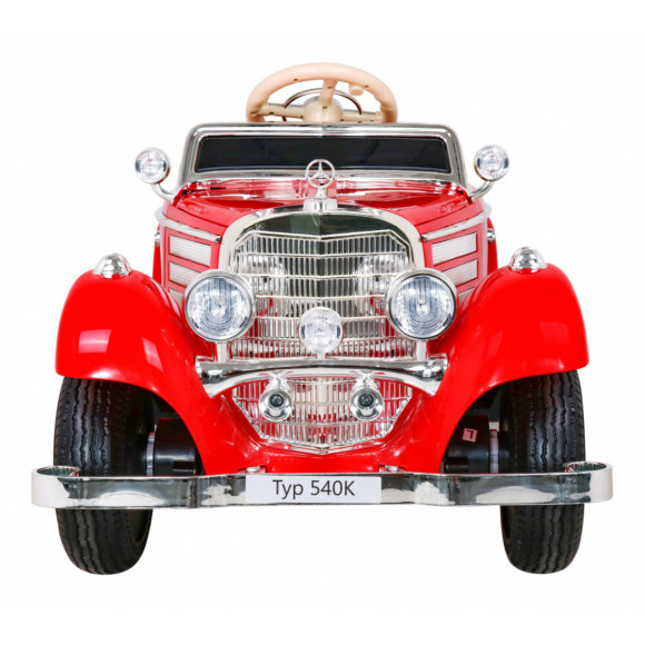 Mercedes Benz Retro 540A dla dzieci Czerwony + Tryb "Rodzica" + Pilot + Panel audio + LED