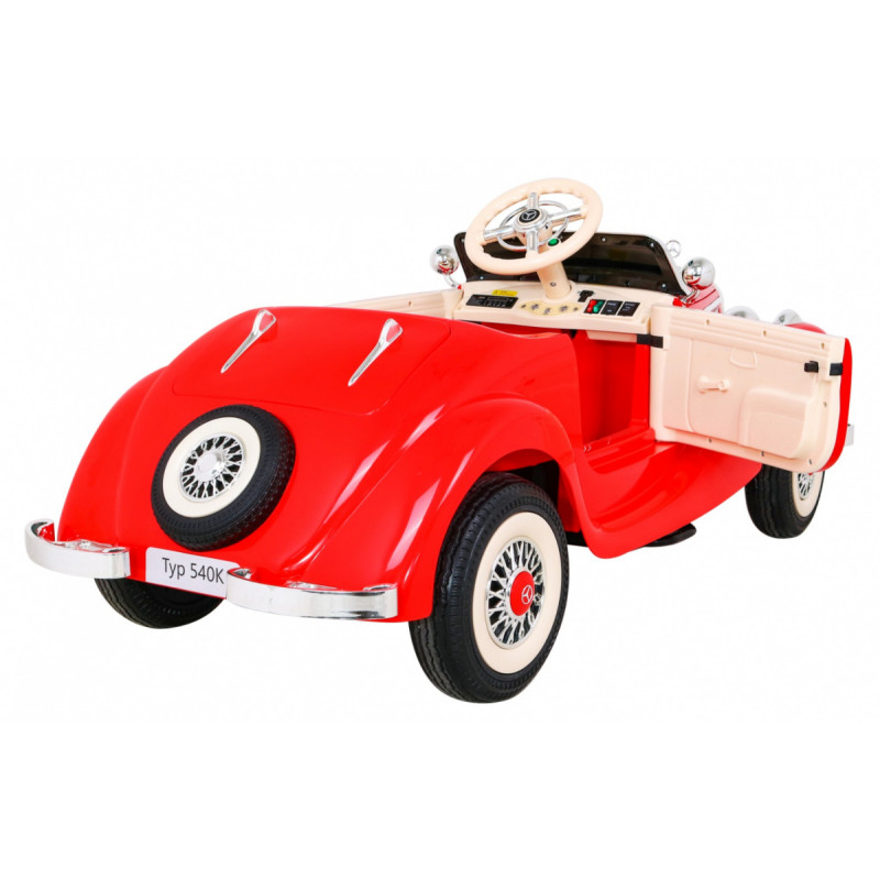 Mercedes Benz Retro 540A dla dzieci Czerwony + Tryb "Rodzica" + Pilot + Panel audio + LED