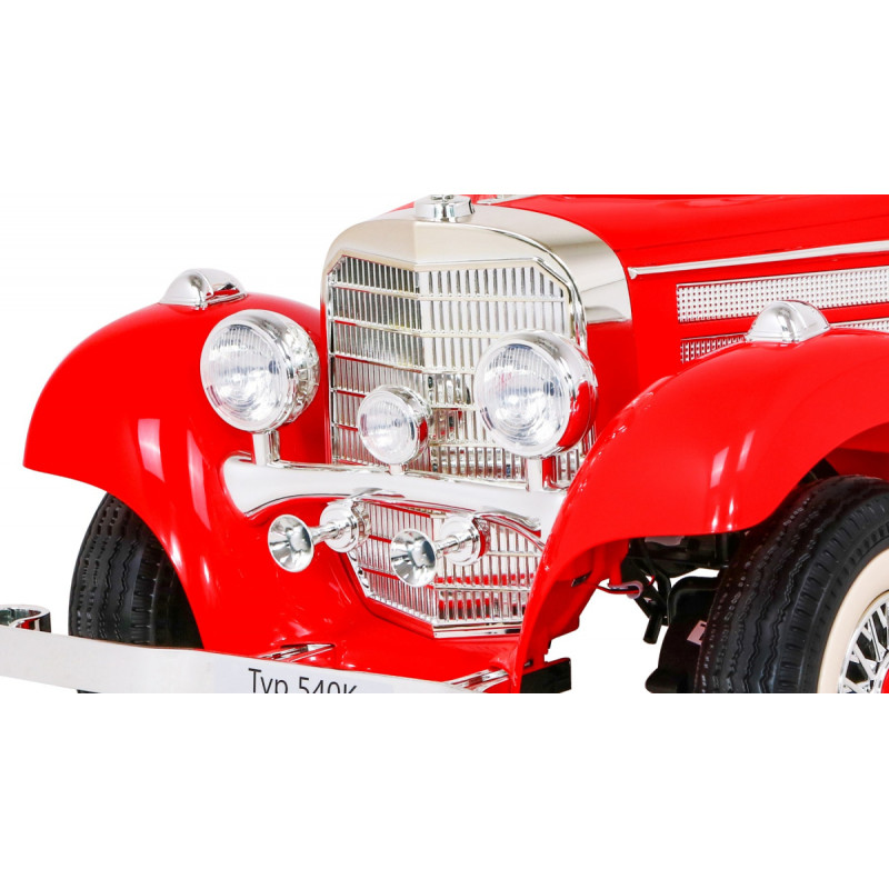 Mercedes Benz Retro 540A dla dzieci Czerwony + Tryb "Rodzica" + Pilot + Panel audio + LED