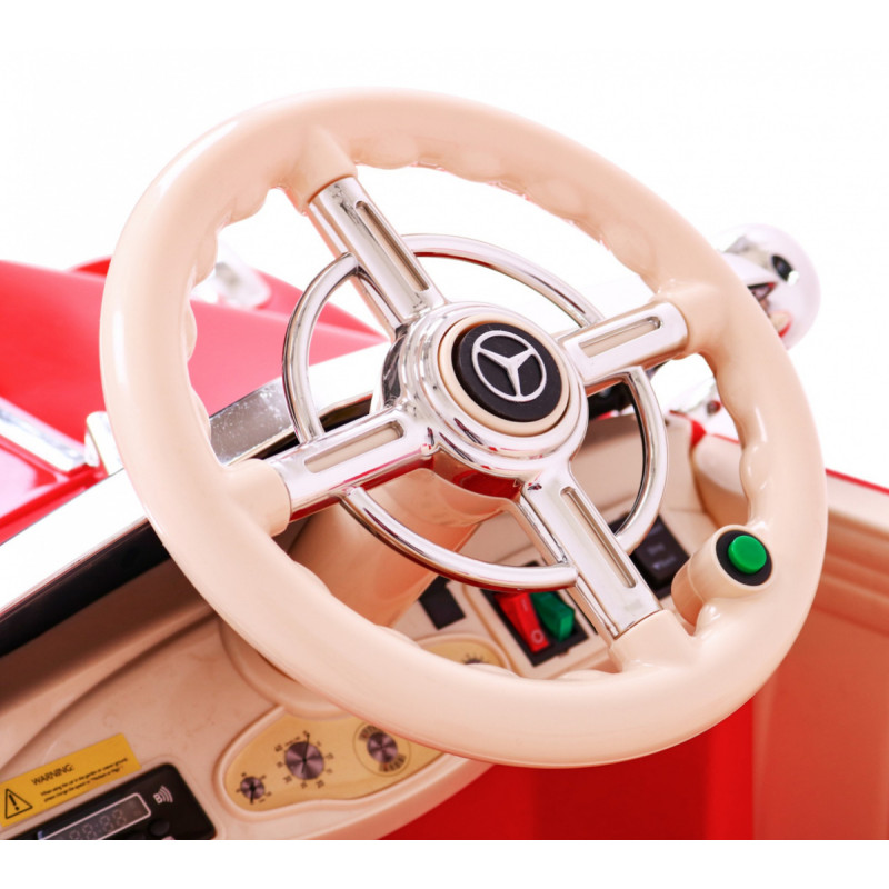 Mercedes Benz Retro 540A dla dzieci Czerwony + Tryb "Rodzica" + Pilot + Panel audio + LED