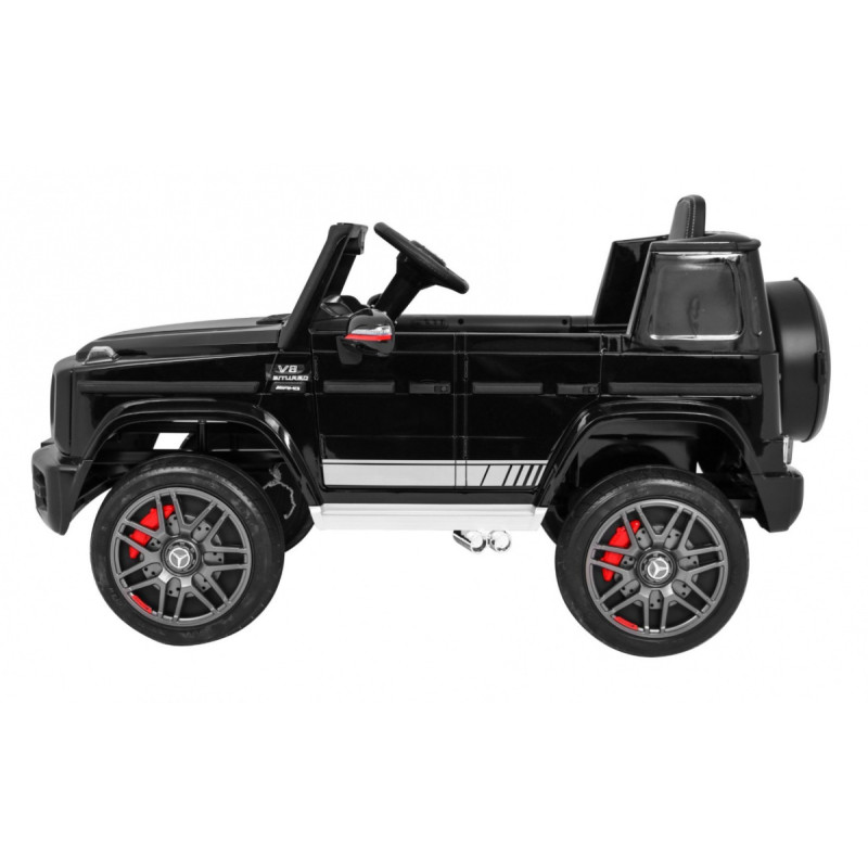 Mercedes AMG G63 dla dzieci Lakier Czarny + Pilot + MP3 LED + Wolny Start + EVA + Pasy