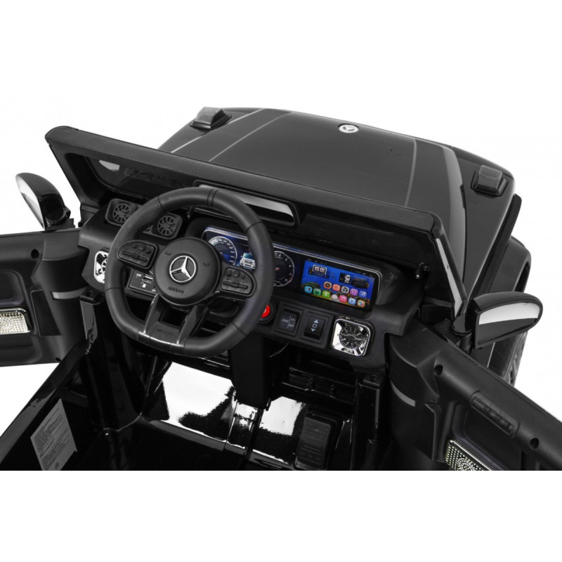 Mercedes AMG G63 dla dzieci Lakier Czarny + Pilot + MP3 LED + Wolny Start + EVA + Pasy