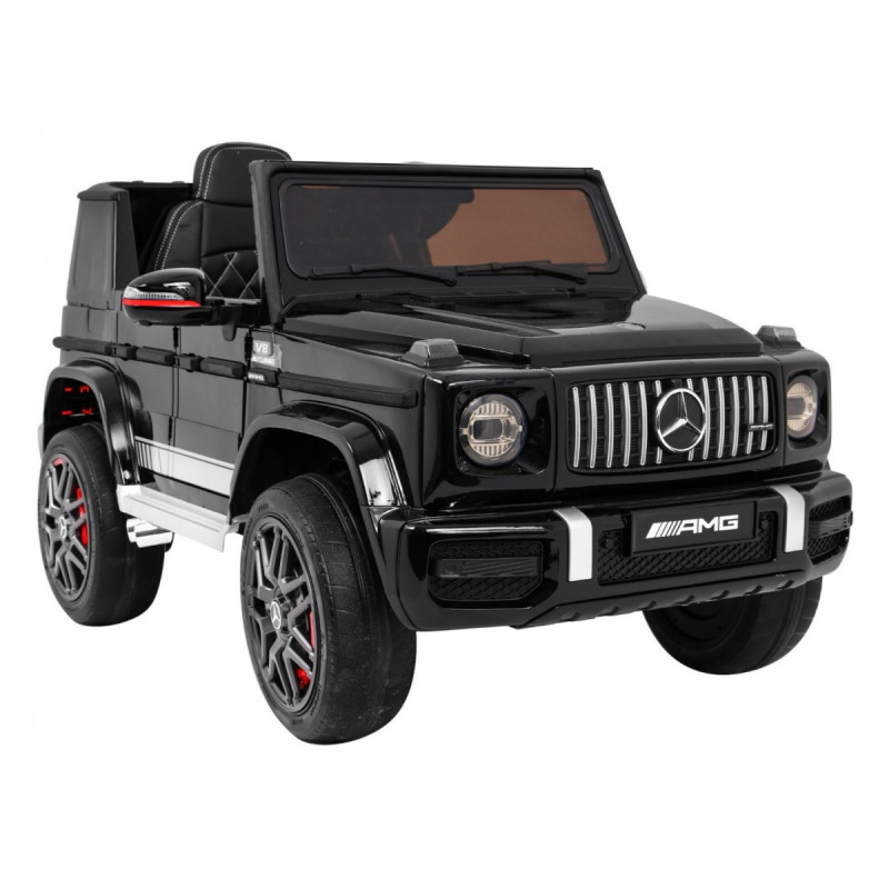 Mercedes AMG G63 dla dzieci Lakier Czarny + Pilot + MP3 LED + Wolny Start + EVA + Pasy
