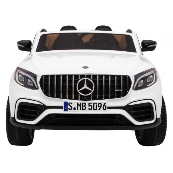 Auto Mercedes GLC 63S dla dzieci Biały + Napęd 4x4 + MP4 + LED + Ekoskóra + Wolny Start + EVA